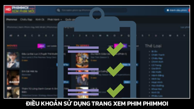 Điều khoản sử dụng trang xem phim Phimmoi