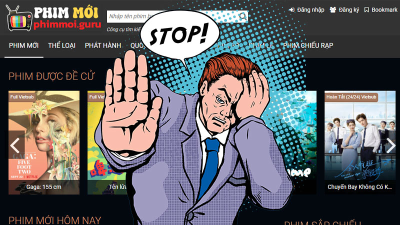 Miễn trừ trách nhiệm từ trang web phim mới với các nội dung bản quyền